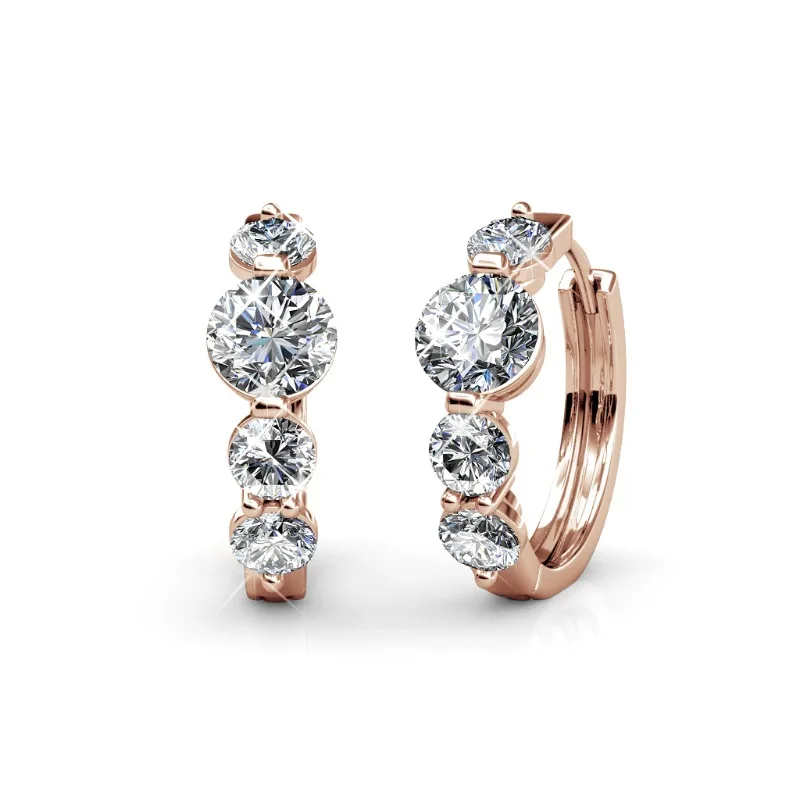 

Daisini Искрящие серьги-кольца, украшенные кристаллами премиум-класса от Swarovski, классические модные женские украшения, подарки на вечеринку