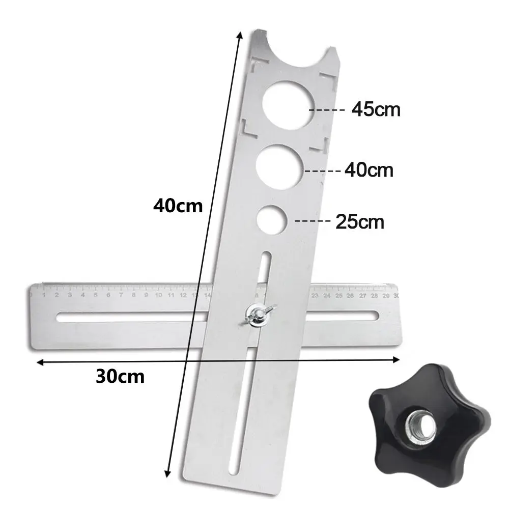 360 Degree Adjustable Universal Tile Marble Glass Ceramic Floor Drilling Hole Tools Hole Opener Locator Position Ruler Puncher