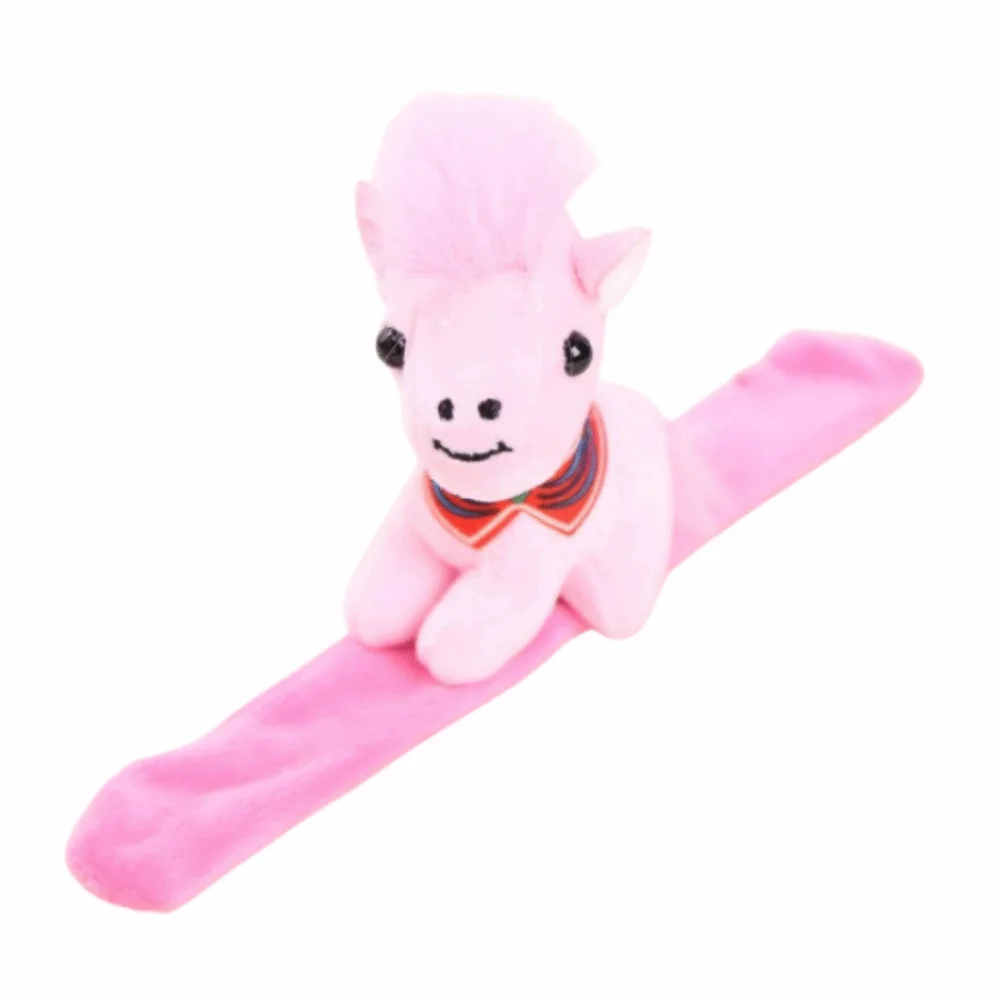 

Cute Zodiac Horse Slap Bracelet Kawaii 2026 Year of Horse Horse Plush Snap Bracelets Comfortable Three-dimensional