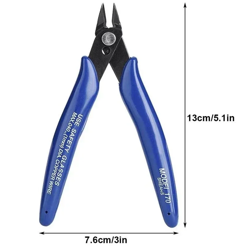 170 Drahts ch neider DIY Trimmer Diagonale Seite Schneiden Kabel Zangen rot blau Zange Hand Mini Snips Flush Nipper Trimmer Handwerkzeuge