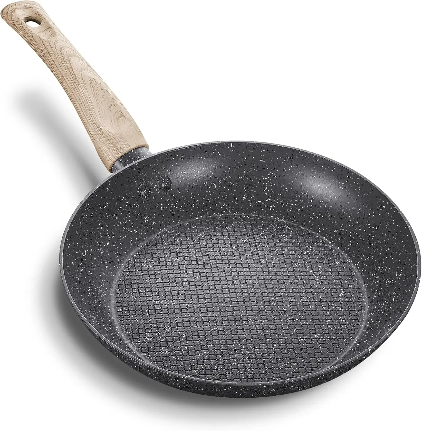 Frying Pans Nonstick Ultra 10 Inch Non Stick Black Marble Omelet Pan With Ergonomic Bakelite Handle Aluminum Skillets