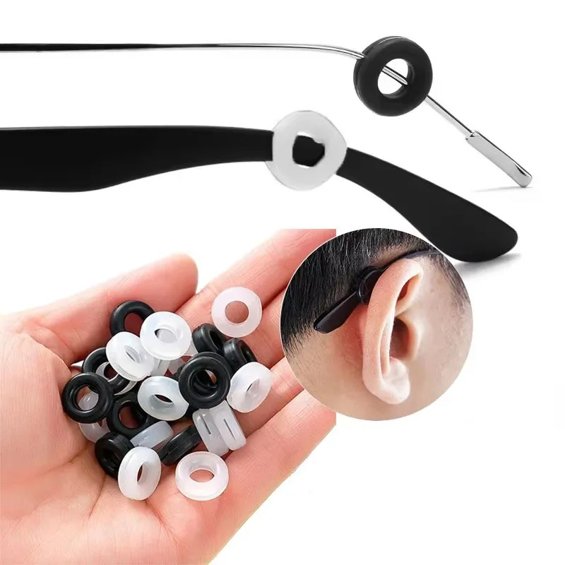 1-10pairs Antislip Silicone Ear Grip Glasses Eyeglasses Leg Ear Hook Stopper Bracket Fastener Accessories Temple Eyewear Holder
