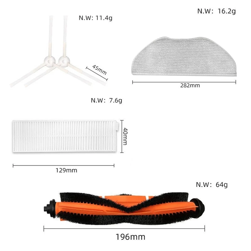 For Xiaomi G1 / Viomi V3 Max Robot Vacuum Cleaner Hepa Filter Mop Rag Accessories