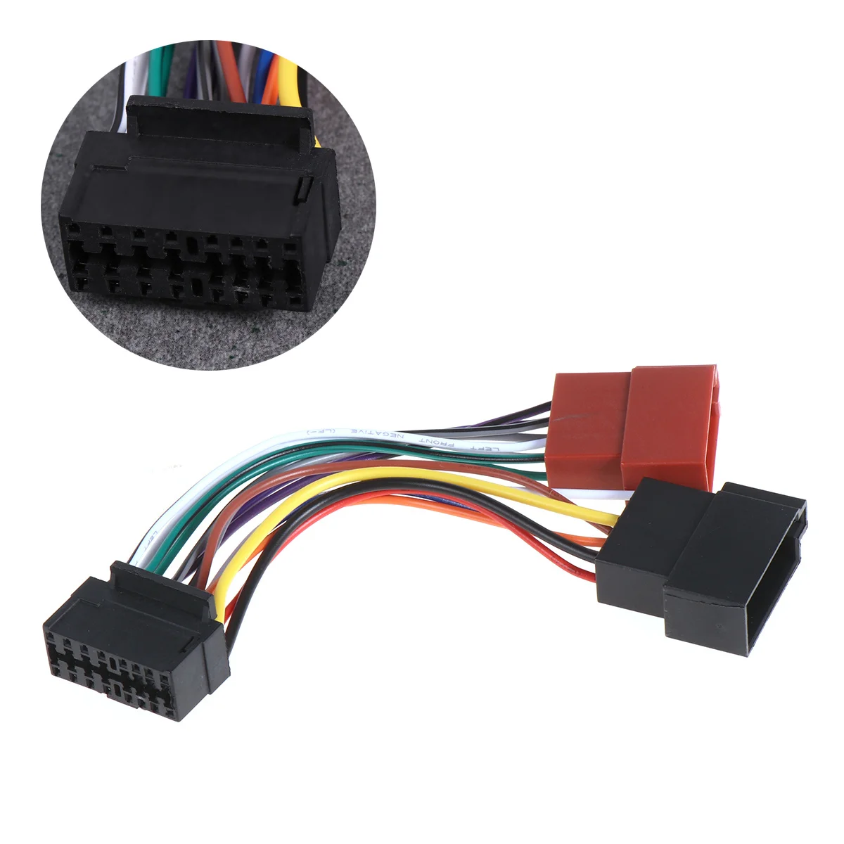 

16 Pin to Audio Cable Adapter Heat-Resistant Car Radio Wire Harness Replacement for Cd Dvd Player Stereo Connector