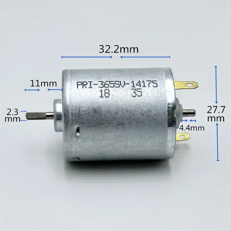 1PC Micro RP-365-SV-14175 Motor DC 12V-24V10500RPM Dual Shaft Strong Magnetic for Sweeping Robot Walking Wheel Sweeper