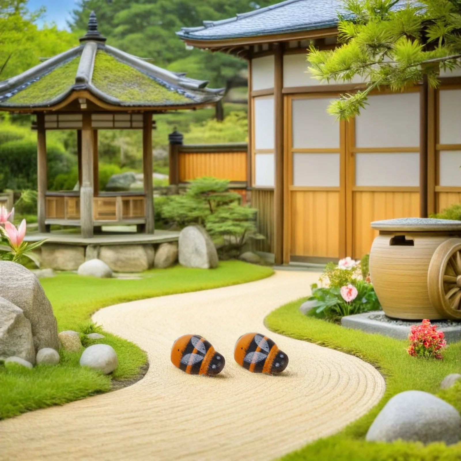 

150Pcs Small Resin Bees Charms Flatback Embellishments for Miniature Landscape DIY Crafting Bee Themed Party Decorations