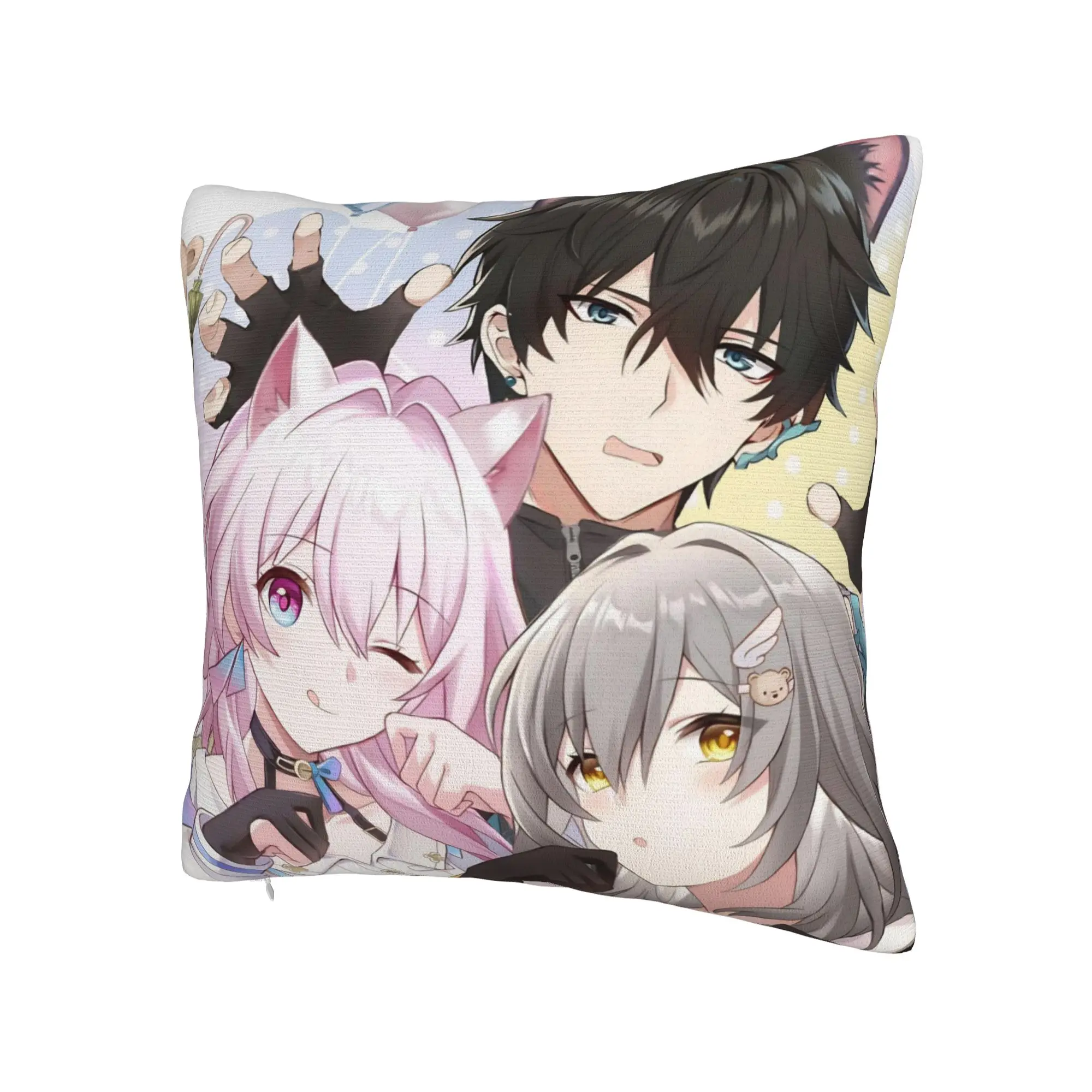 Decorative Pillow Cover Honkai Star Rail Accessories Seat  Pillow Case Cover Zippered Multi-Size
