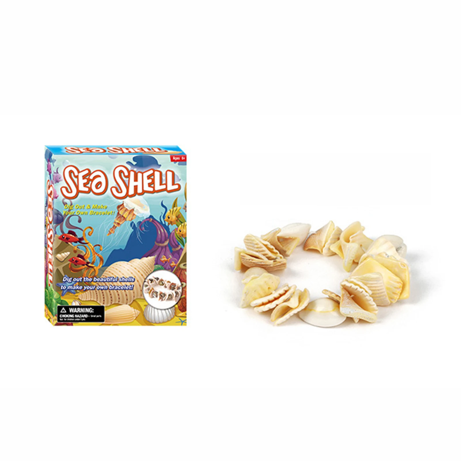 Kit de creuser au trésor océan, perles de Simulation/pièces de coquille, jouet d'excavation, bijoux à bricoler soi-même, cadeau scientifique éducatif pour enfants