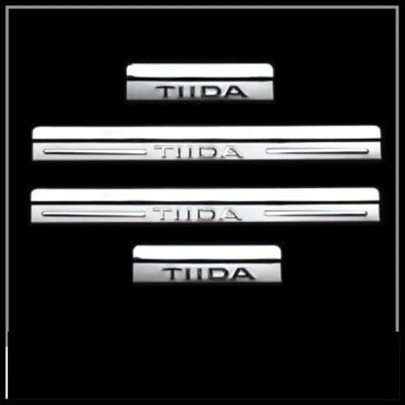 

Car Styling Accessories Stainless Steel Door Sill Scuff Plate Protector Guard Welcome Pedal For Nissan TIIDA Versa 2010-2017