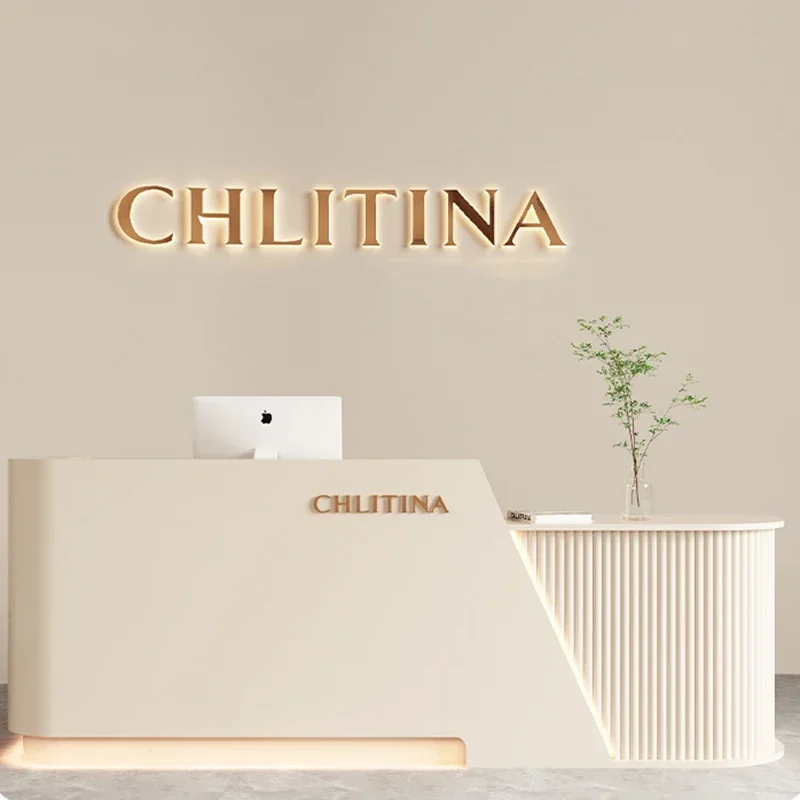 Modern Computer Reception Counter Checkout Minimalist Reception Desks Restaurant Table Mostrador Recepcion Counter Furniture