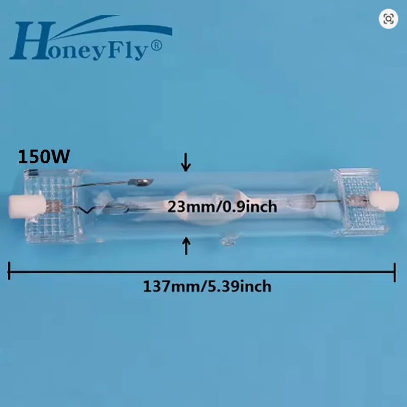 HoneyFly Metal Halide Lamp 70W 150W 3000K/5000K R7S Double Ended Metal Halogen Lamp Filament Flood Lights Quartz Tube