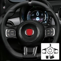 Prawdziwa twarde włókno węglowe naklejka na Fiat 500 Abarth 595 695 2008-2014 2015 2016 2017 2018 2019 2020 2021 2022 2023 wnętrze samochodu