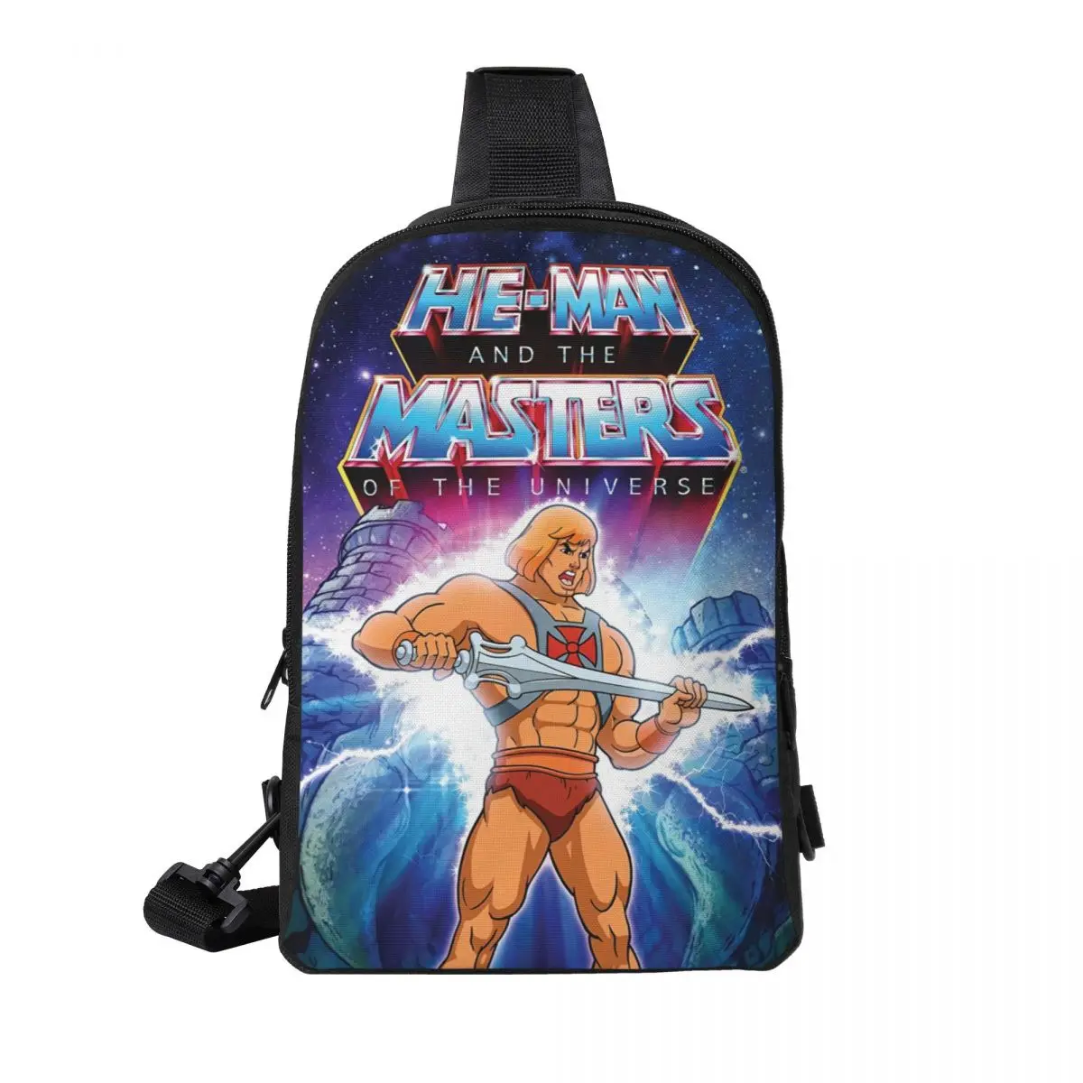 He-Man The Masters Of The Universe Crossbody Sling Backpack Shoulder Sling Chest Bag Adjustable Travel Hiking Daypack Outdoor