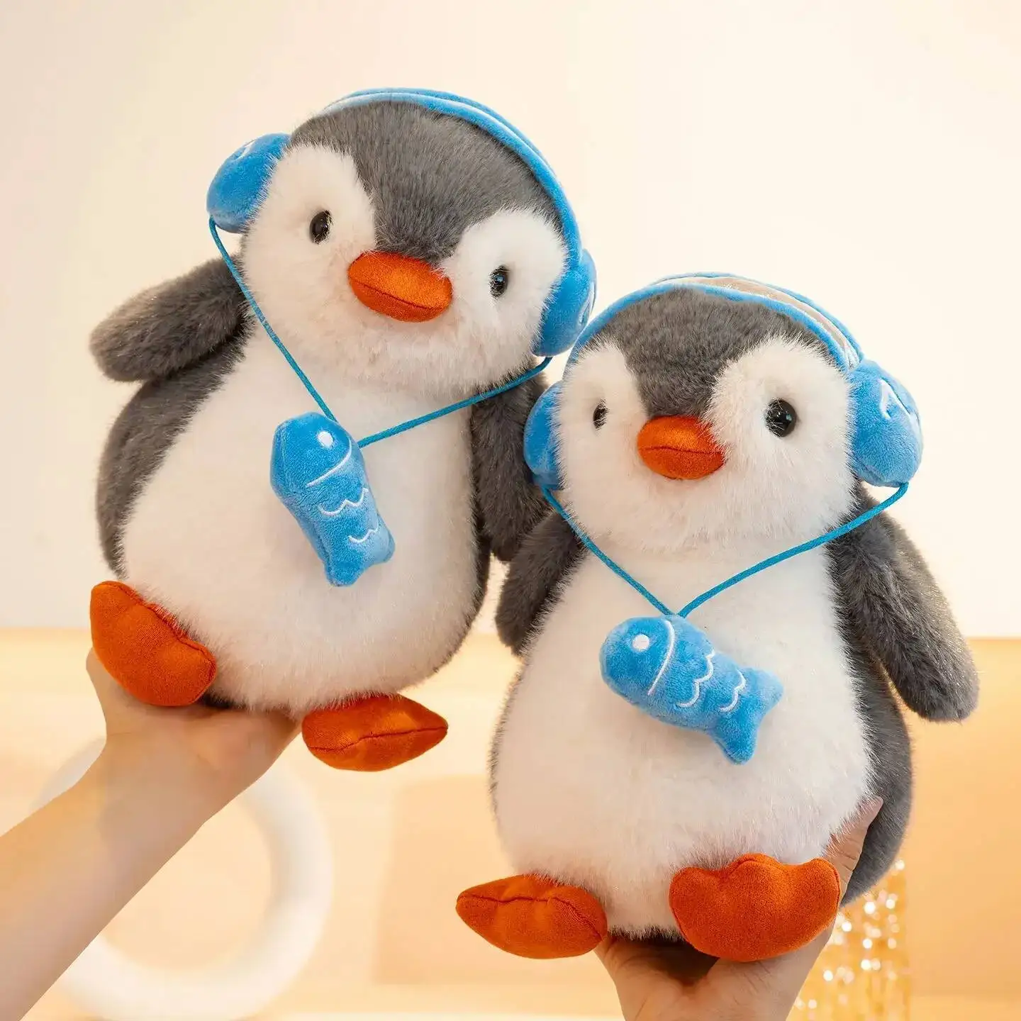 

Creative Music Penguin Plush Toys for Children Stuffed Toys Penguin Wear Headset Doll Kids Toy Birthday Gift For Children Girls