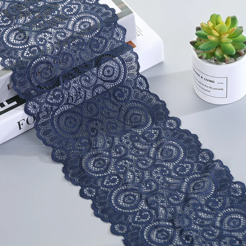 

5 ярдов/10 ярдов, ширина 18 см, кружевная ткань, эластичная эластичная кружевная бейка для одежды «сделай сам», аксессуары, отделка, материал для шитья одежды