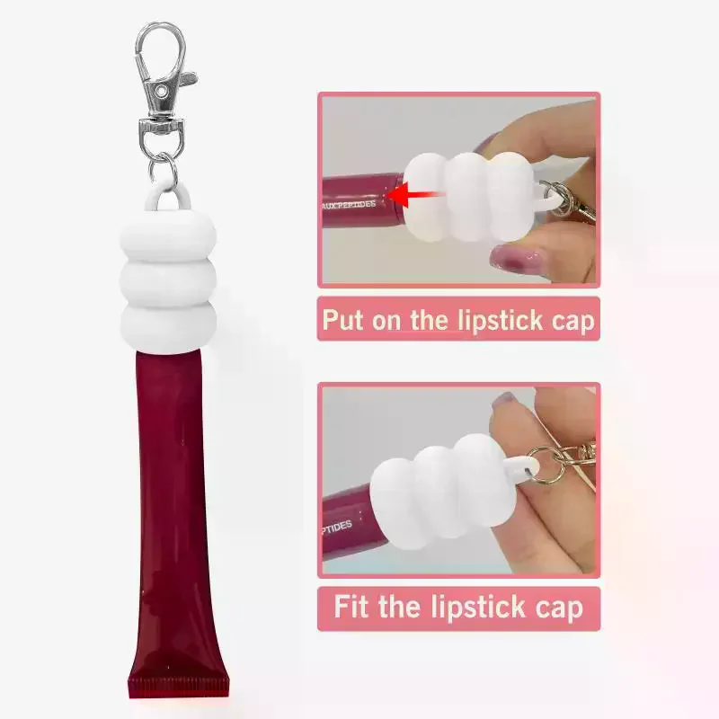 Portable Practical Donut Fashion High Quality Silicone Keychain Cap Accessories Durable Holder Keychain Compatible For