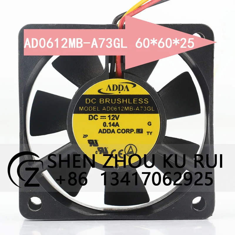 ADDA 24V 48V DC 12V 0.14A AC EC inverter Three-wire detection Double ball bearing AD0612MB-A73GL cooling fan