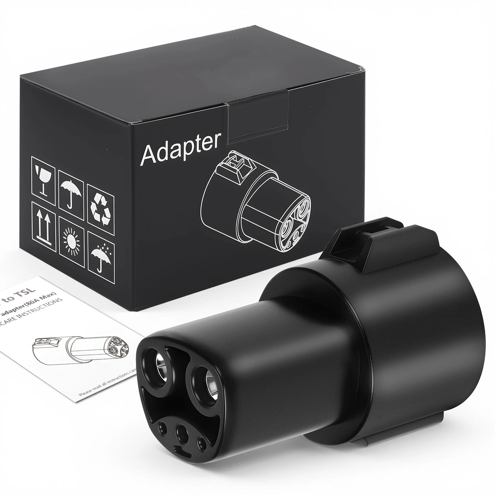 

SAE J1772 Адаптер для зарядки Type1 для Tesla Model 3 Y S X Max 80 А, 240 В переменного тока, разъем для быстрого зарядного устройства для электромобиля, черный