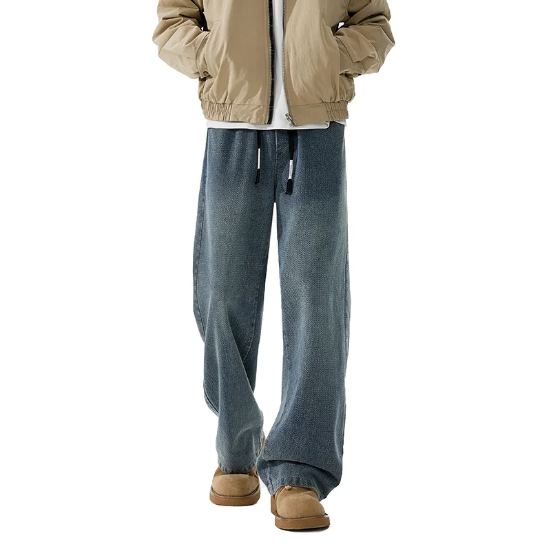 

Мужские модные джинсы из дышащей комфортной хлопковой смеси с узором «Галактика», уличные брюки унисекс, универсальная городская одежда