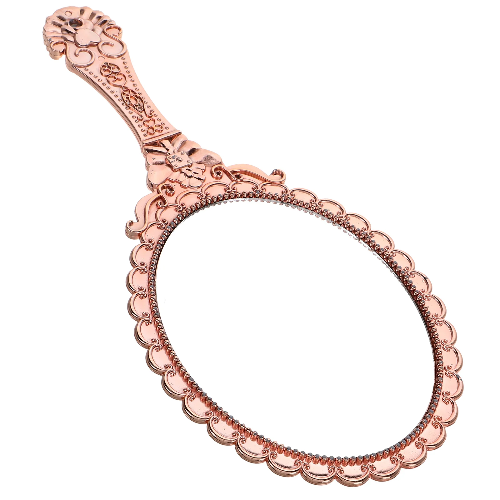 2pcs Retro Floral Vintage Handheld Makeup Mirror Clear View Portable Compact Design For Travel Home Beauty Routine Decorative