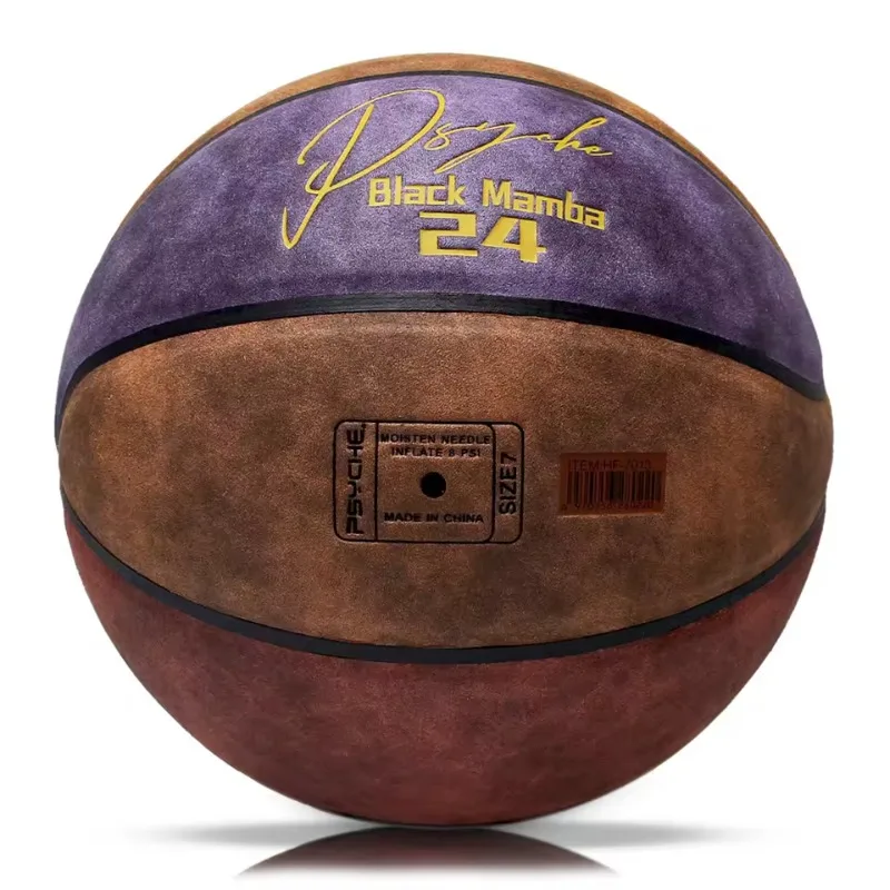 كرة سلة ذات ملمس ناعم من جلد الغزال مقاومة للاهتراء ومضادة للانزلاق للاستخدام الداخلي والخارجي كرة سلة تدريب كرة السلة للرجال