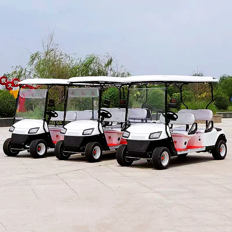 

2022 Лучшая цена Классическая 6-Местная электрическая тележка для гольфа, высокопроизводительный внедорожный мотовездеход, семейный скутер, используется в различных местах