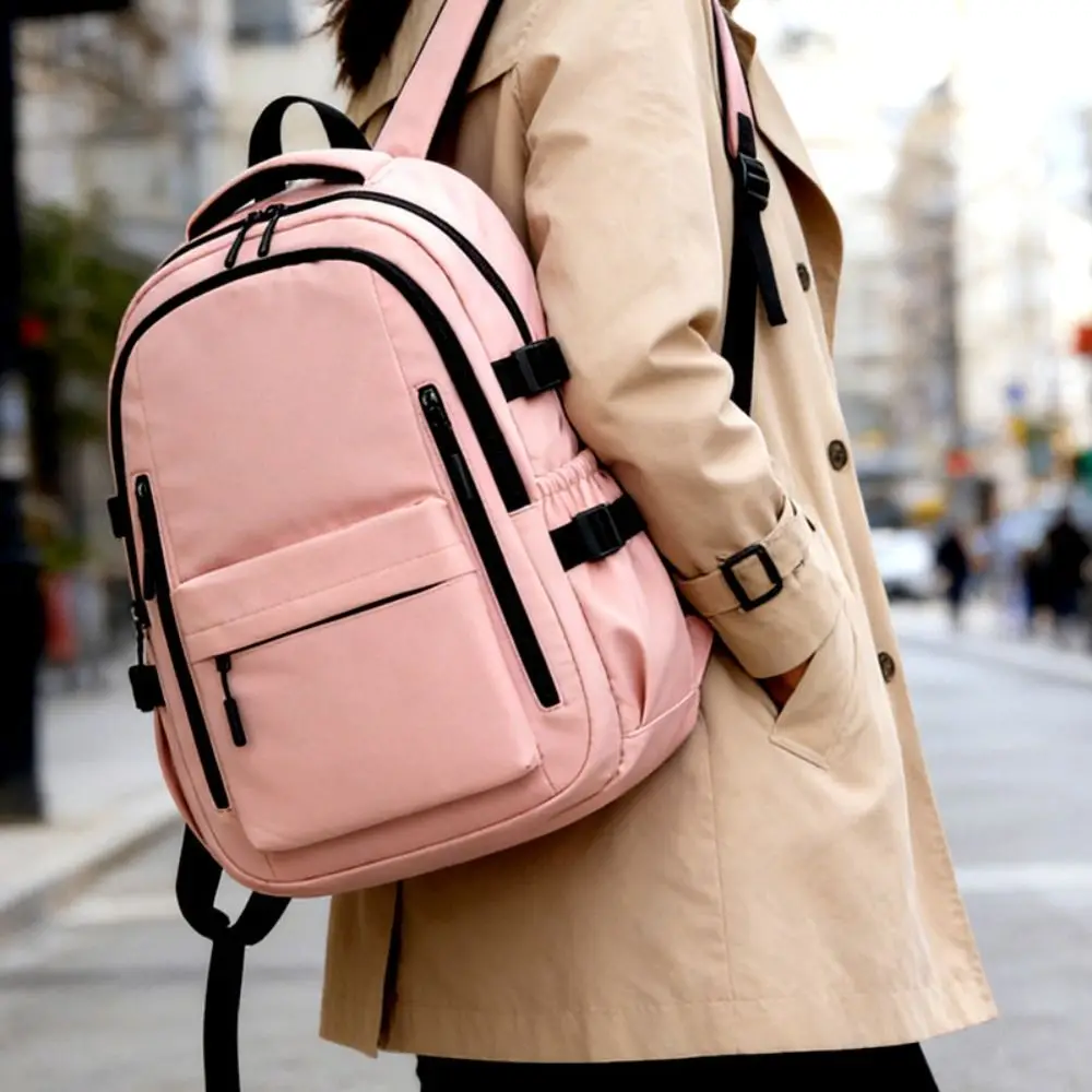 

Рюкзак студенческий повседневный однотонный в стиле Харадзюку, из ткани Оксфорд, на плечо, в корейском стиле, большой вместимости, для школы