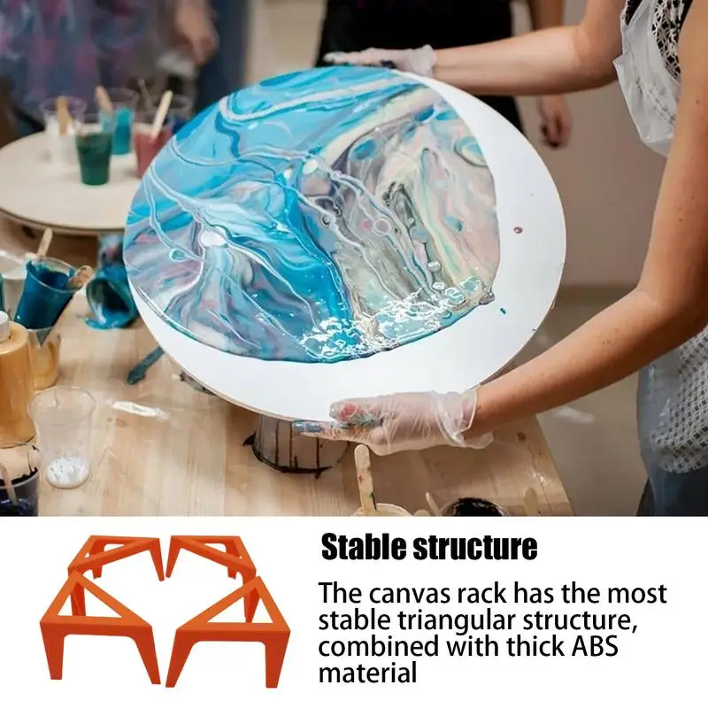 4Pcs Plastic Canvas Stands for Fluid Acrylic Pouring Paints Painter Stand Canvas Pouring Support Stands for Art Dropship