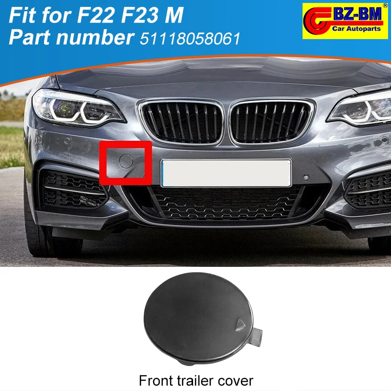 Car Bumper Front Trailer Cover ABS PP Fit for BMW F22 F23 M Part Number 51118058061 Towing Hook Cover Plate