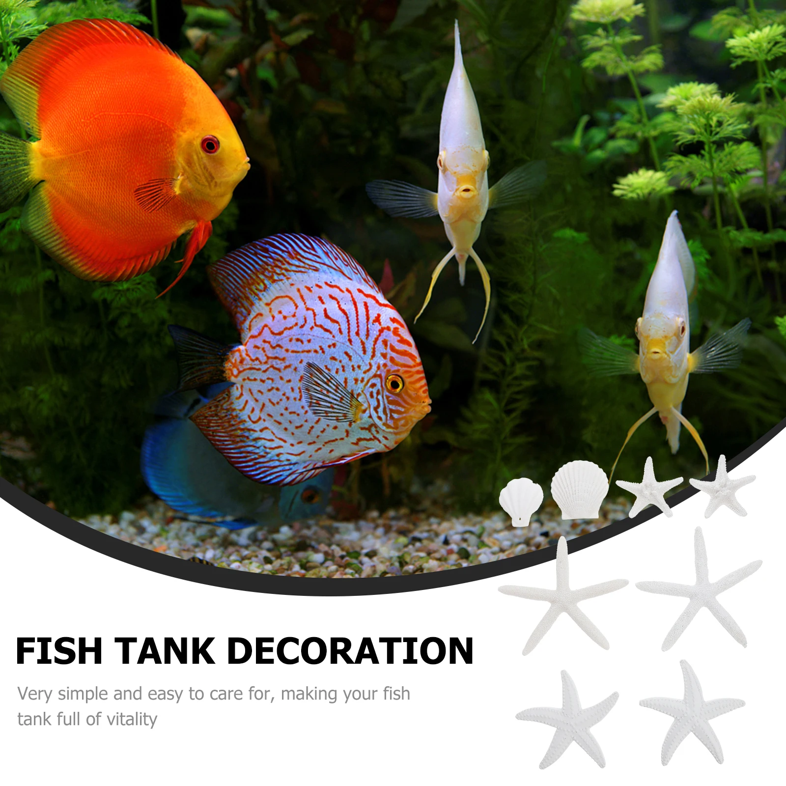 

8 pcs Ornaments Resin Material Fish Tank Decoration Aquarium Accessories Marine Animals Ornament Home Decor Pet
