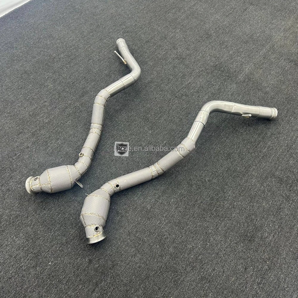 Edelstahl 304 Downpipe mit Katalysator-Auspuff für Mercedes-Benz G63 AMG W464 4.0T 2019-2023 Auspuff mit Hitzeschutz – Detail 8