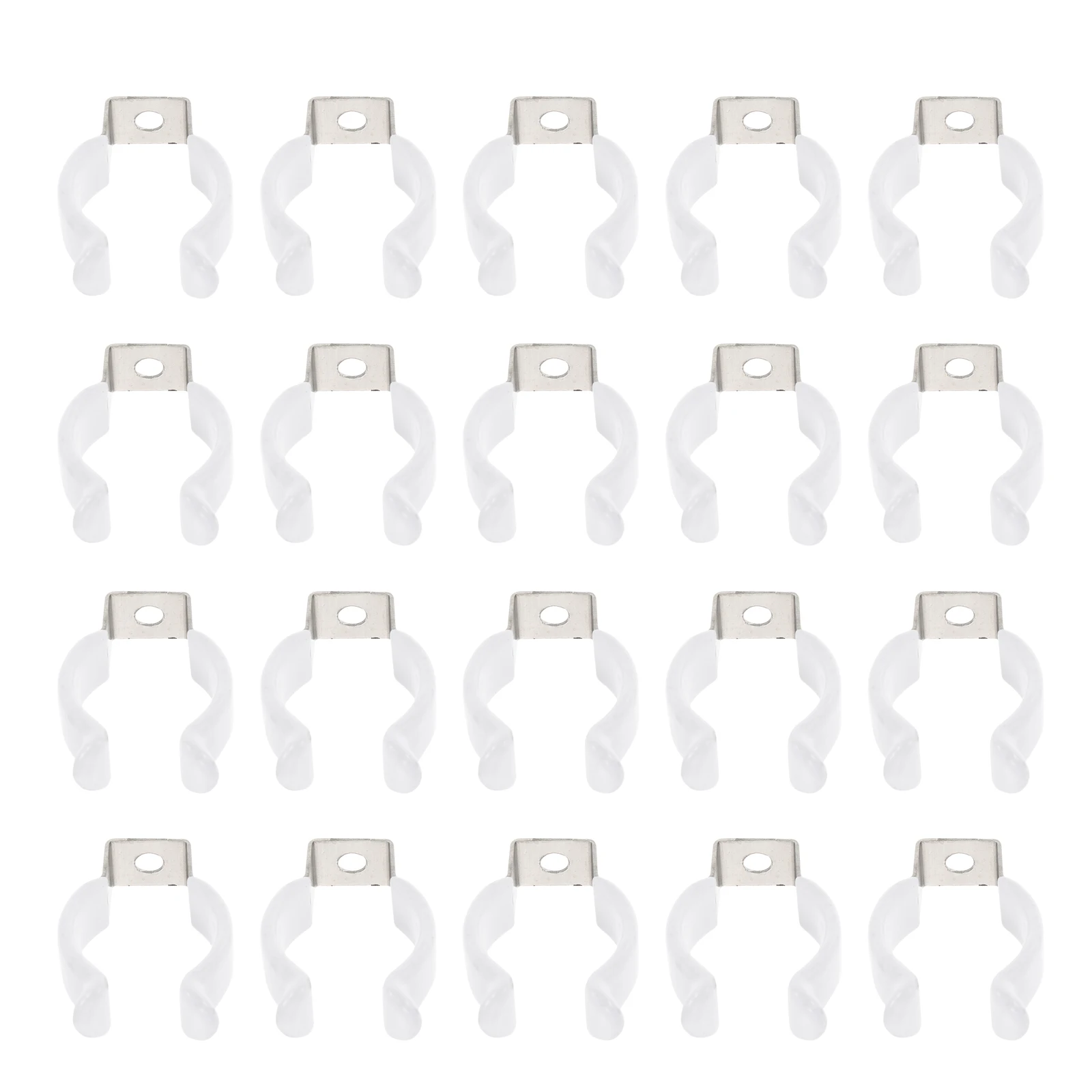 

20 Pcs LED Light Tube Holder Sturdy Stainless Steel Fluorescent Lamp U Clips Lightweight Durable Easy Install T8Bracket