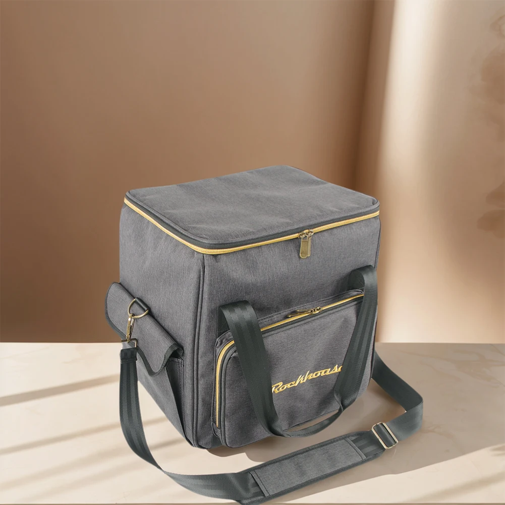 

Vinyl Records Carrying Bag Multi-Pocket Portable Record Shoulder Bag Vinyl Records Storage Handbag for Music Lovers Gift
