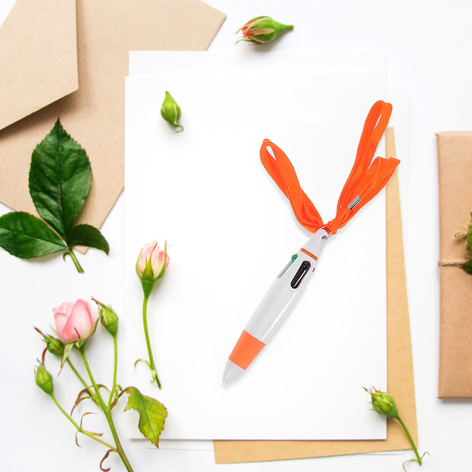 

10pcs 4 Color Retractable Ballpoint Pen Multicolor Writing Tool For School Office Nurses Journal Notes Party Favors