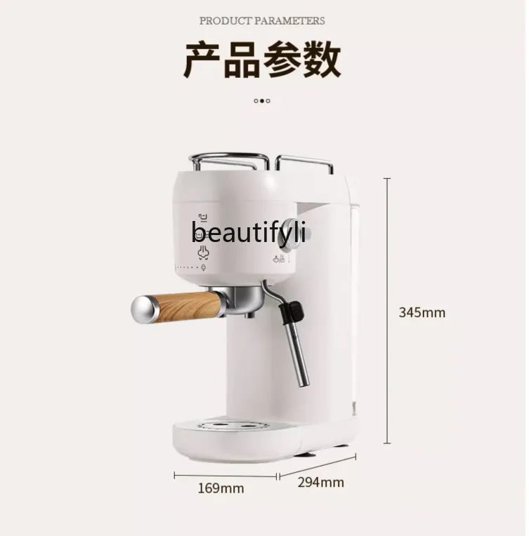 ماكينة القهوة الإيطالية ماكينة القهوة الإيطالية الصغيرة شبه الأوتوماتيكية رغوة الحليب الأوتوماتيكية المركزة
