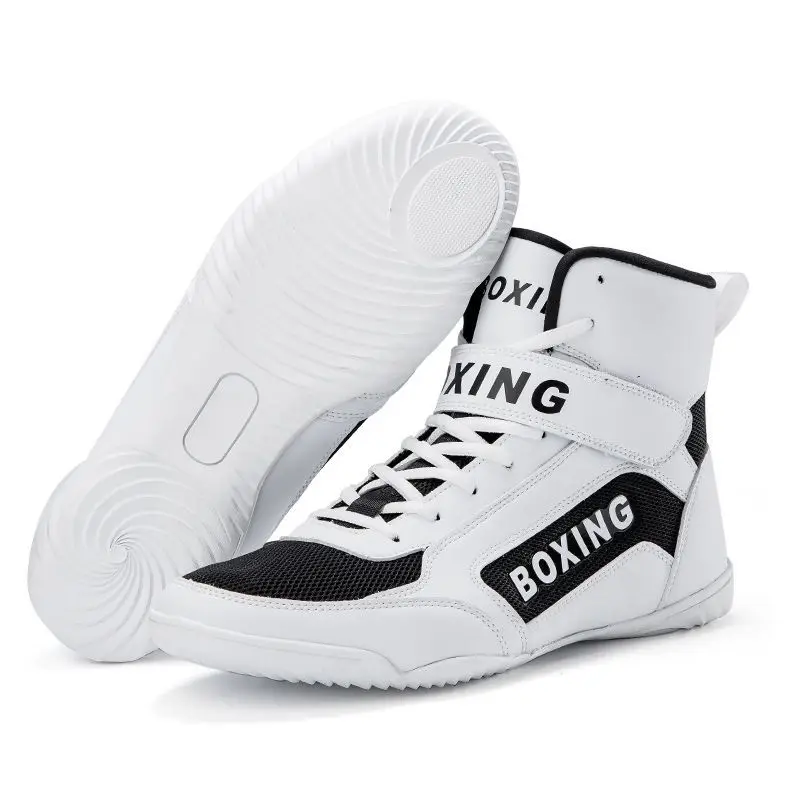 Zapatos de boxeo profesionales para hombre, equipo transpirable, zapatillas neutras, botas de boxeo cómodas para lucha, zapatos de lucha para mujer