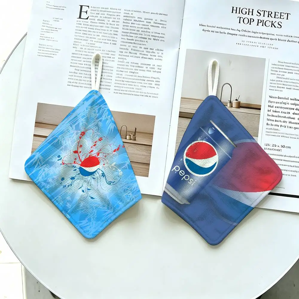 P-Pepsis LOGO Hanging Kitchen Towel, Polyester Cotton Material, Multipurpose Hand Wiping Towel for Family