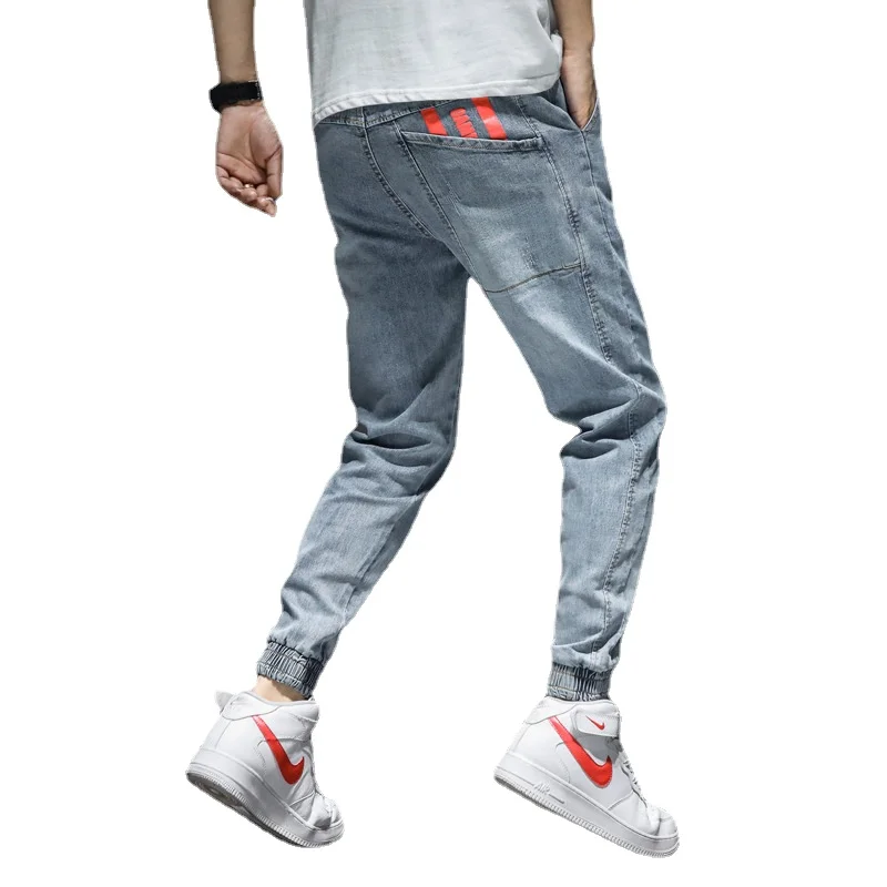 

Jeans Men 2024 New Spring Fashion Streetwear Big Pocket Denim Cargo Jeans Men Slack Bottom Joggers Pants Harem Clothes