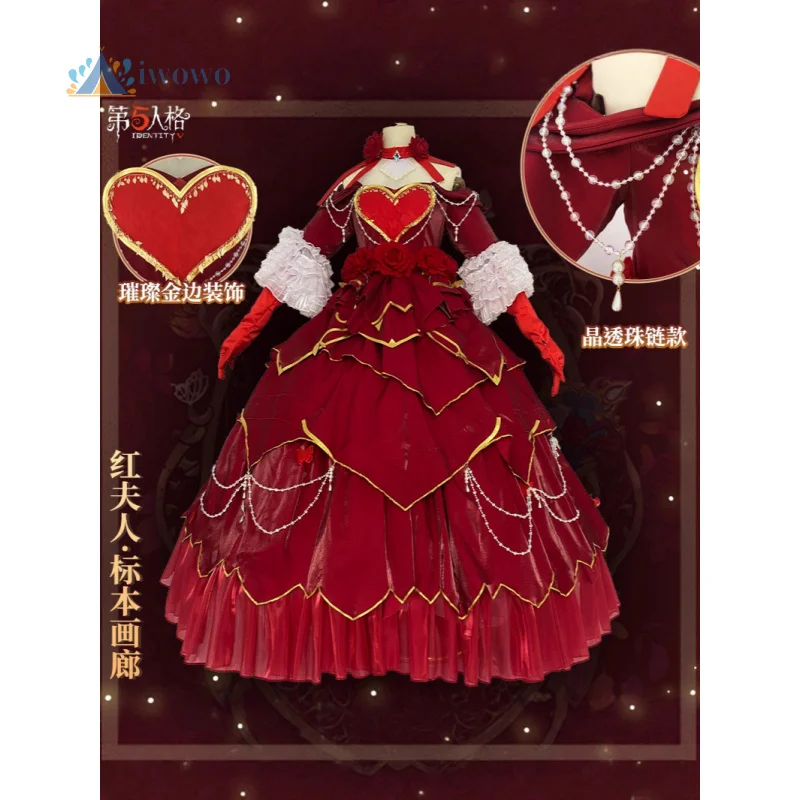 

Game Identity V Specimen Gallery Bloody Queen Official Cosplay Costume Women's Long Dress Full Of Suit Character Roleplay Outfit