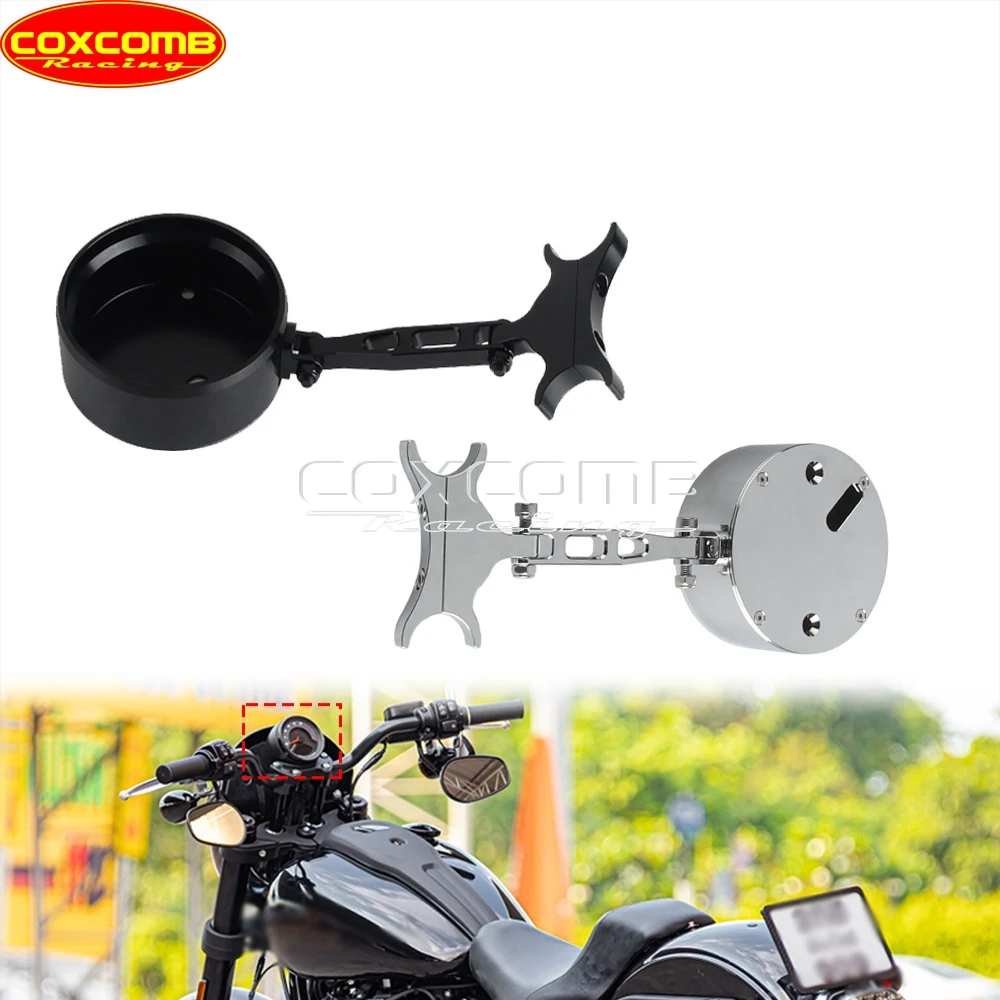 Motorcycle Instrument Relocation Housing Bracket For Harley Low Rider S 117 FXLRS Fat Bob FXFB 114 FXFBS Speedometer Mount Cover