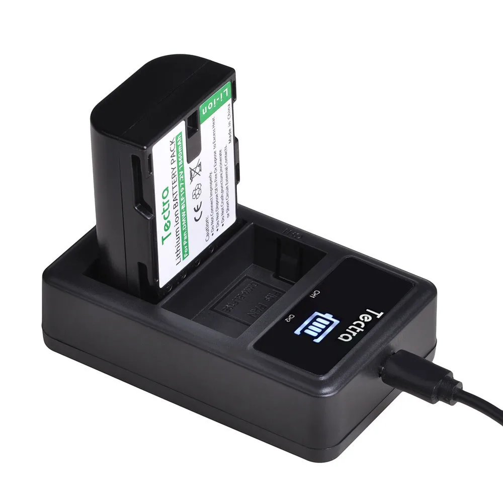 DMW-BLF19, DMW-BLF19E, DMW-BLF19PP Battery + LED Dual Charger for Panasonic Lumix DC-G9 GH5 GH3 GH3K GH4 GH4K