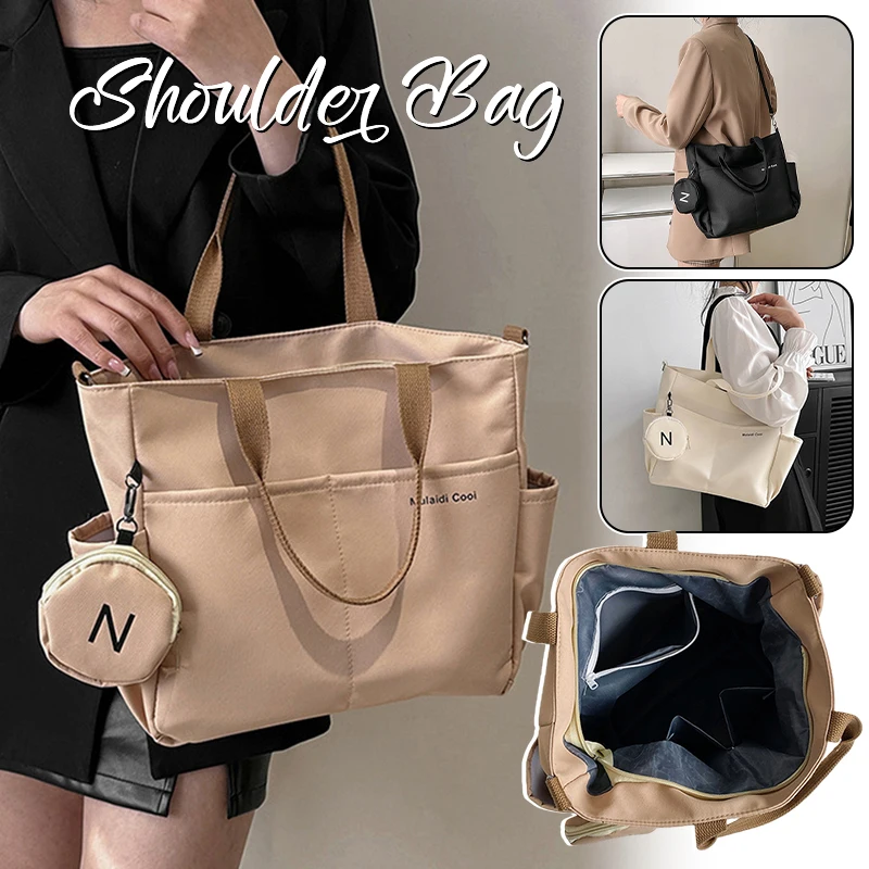 

Women Waterproof Laptop Tote Bag Large Capacity Shoulder Crossbody Bag with Coin Purse Commuting Travel Business Bag