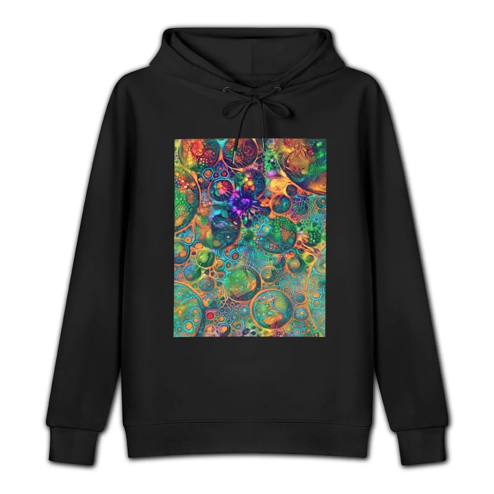 Deepdream floral fractalize space abstraction Pullover Hoodie men's clothing graphic t shirts men men hoodie