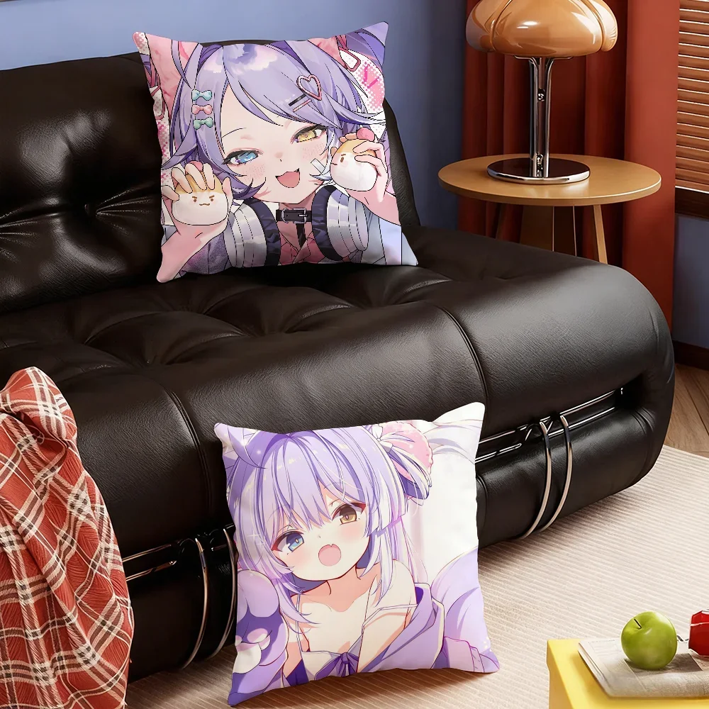 Cute T-Tenko Shibuki VTuber cushion cover Soft Smooth Pillow Case Hidden Zipper Washable Decorative Couch Office Gift