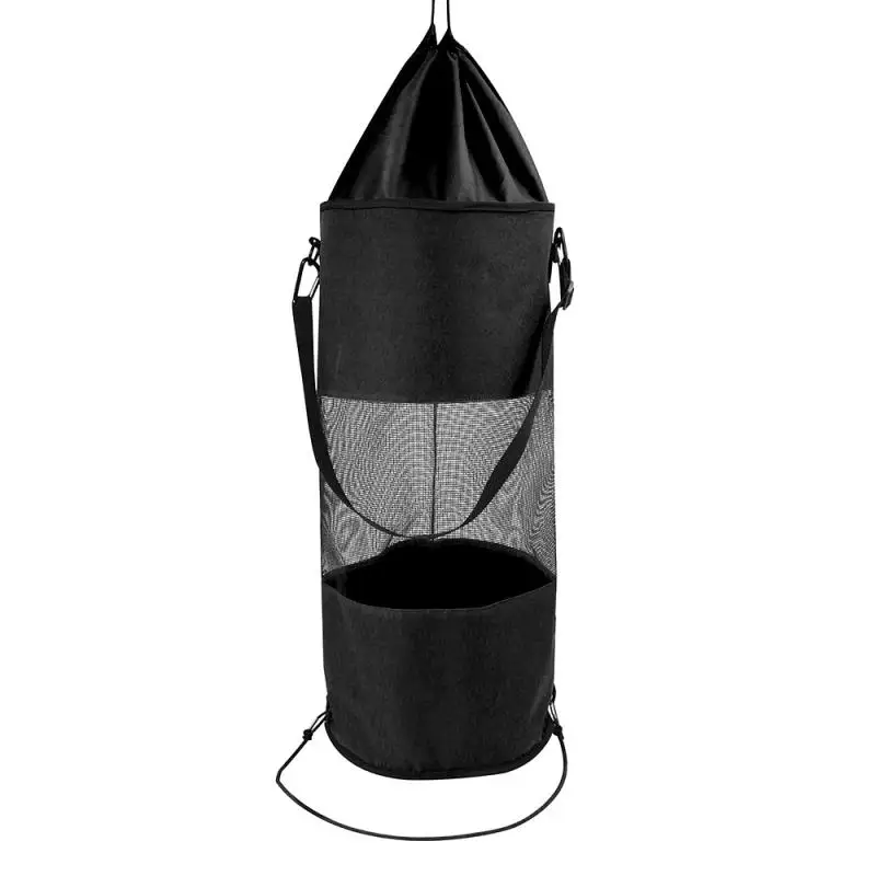 Boat Trash Bag Portable Garbage Marine Pontoon Accessories Waste Portable Pouch Reusable Trapper Bag Kayak Camping Rubbish Bags