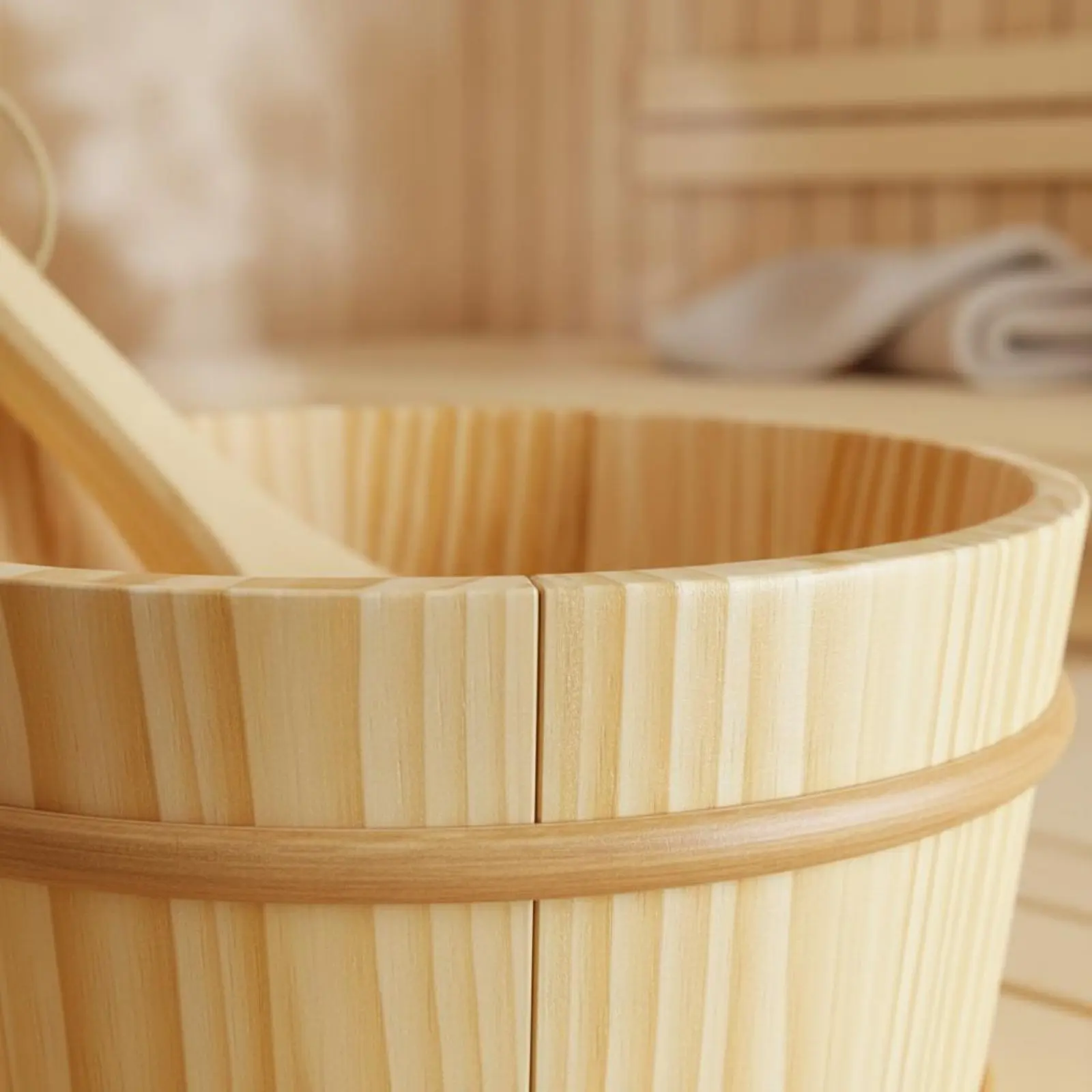 

Sauna Pail and Ladle Sturdy Sauna Pail Set for Steam Bath