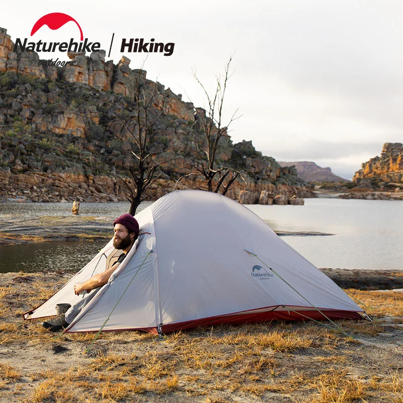 Naturehike-tienda de campaña Cloud Up para 1, 2 y 3 personas, ultraligera, de nailon 20D, impermeable, para senderismo y playa al aire libre