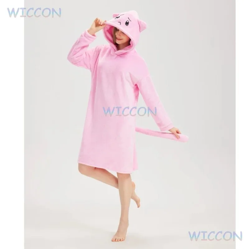 25COSAme KAngel Cosplay Piyama Hoodie Merah Muda Game NEEDY GIRL OVERDOSE Piyama Merah Muda KAngel Di Depan Komputer Setelan Cosplay