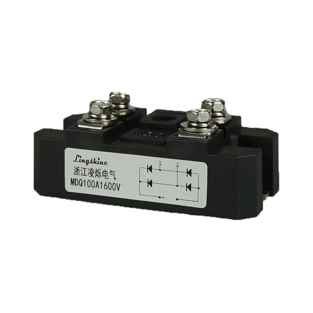 Single-phase MDQ 60A 1600V Black bridge rectifier 60A 100A 150A 200A Single-phase rectifier bridge module