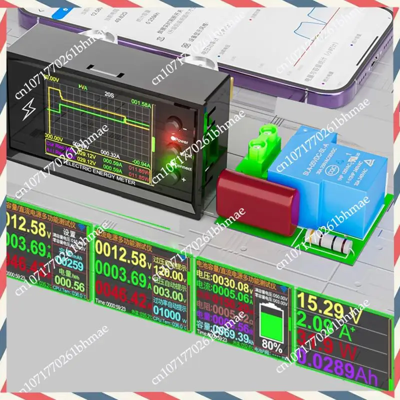 

-A21Z DT20W 0-420V Smart Wifi Power Meter For Lithium Battery Capacity, DC Current Voltage Coulomb Tester Using Tuya, 100A